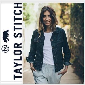 TAYLOR STITCH The Pacific Jacket Indigo Silk sz L Women's Classic Trucker Denim